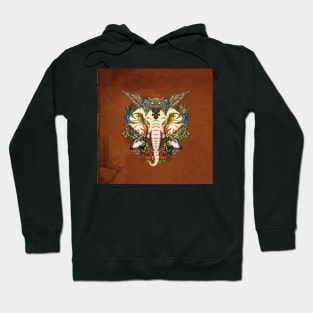 The majestic elephant with the creature of the night the owl Hoodie